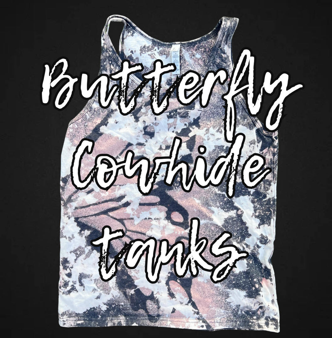 Butterfly Cowhide Tank