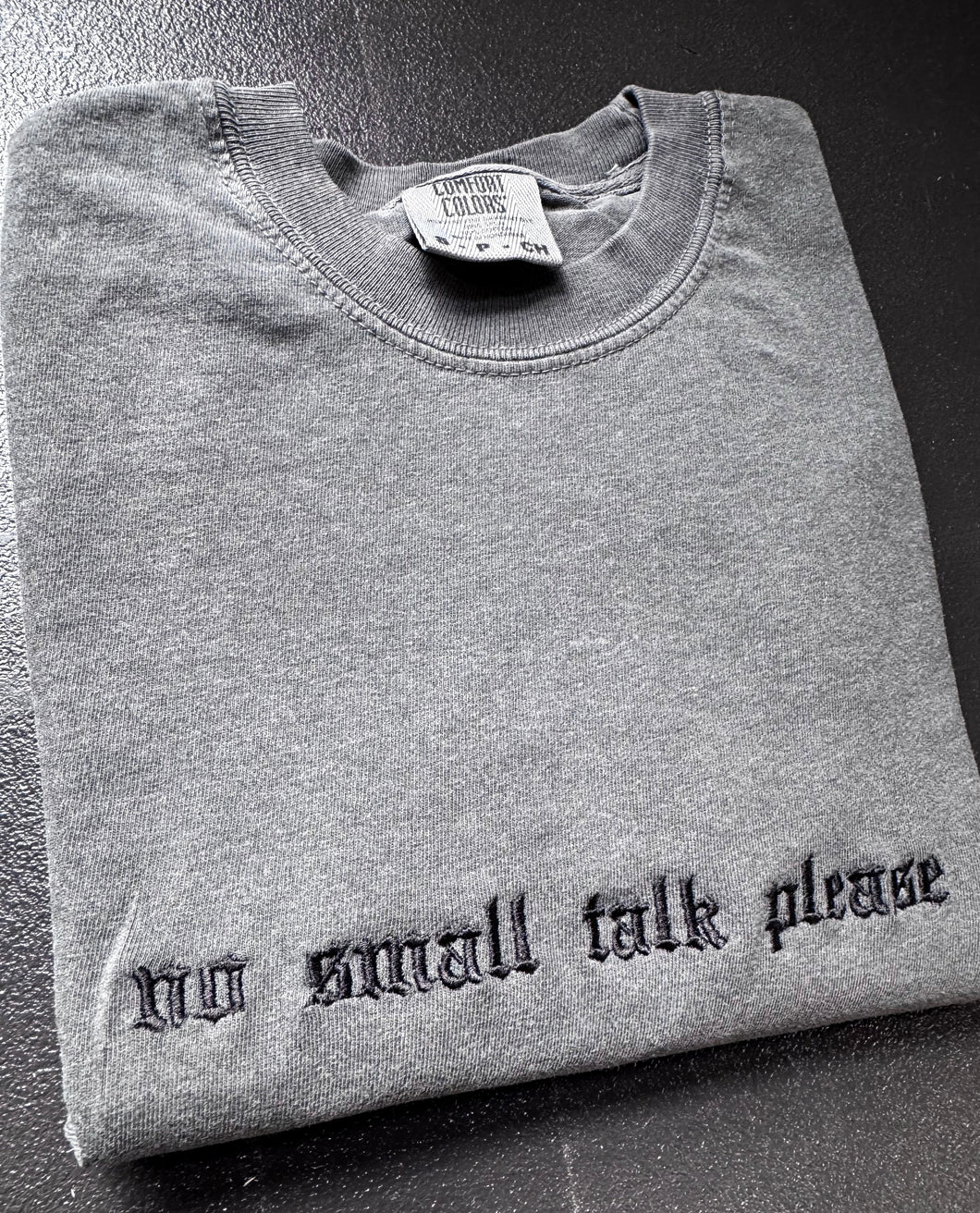 No small talk please