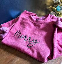 Load image into Gallery viewer, MERRY Embroidered Crewneck
